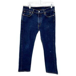 Levis 514 Jeans Mens 36x27 Blue Regular‎ Straight Mid Rise Medium Wash Denim
